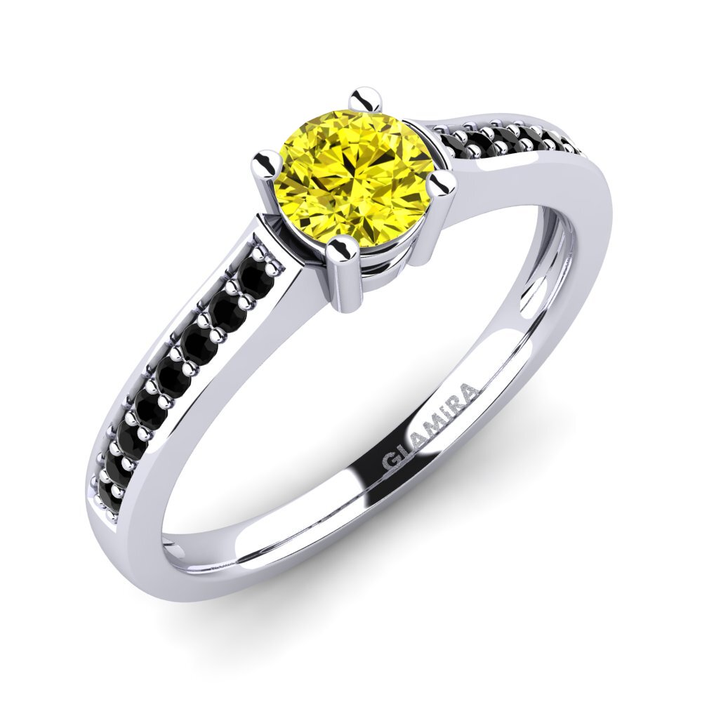Gul Diamant Forlovelsesring Paris 0.5crt