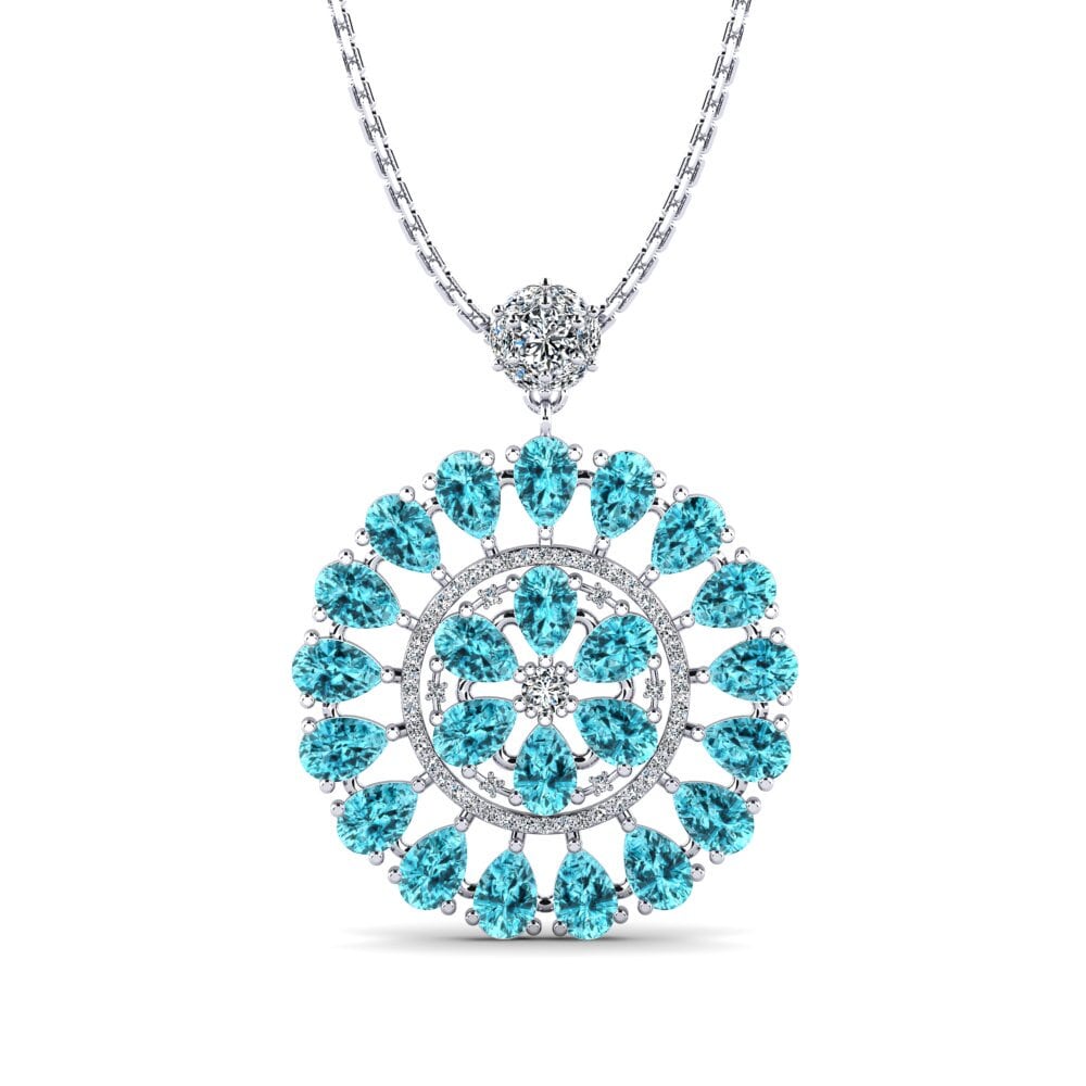 Blue Zircon Women's Pendant Parishan