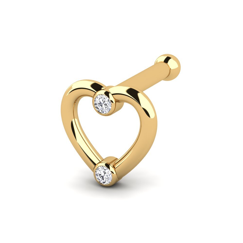 9ct Yellow Gold Nose Pin Parisi