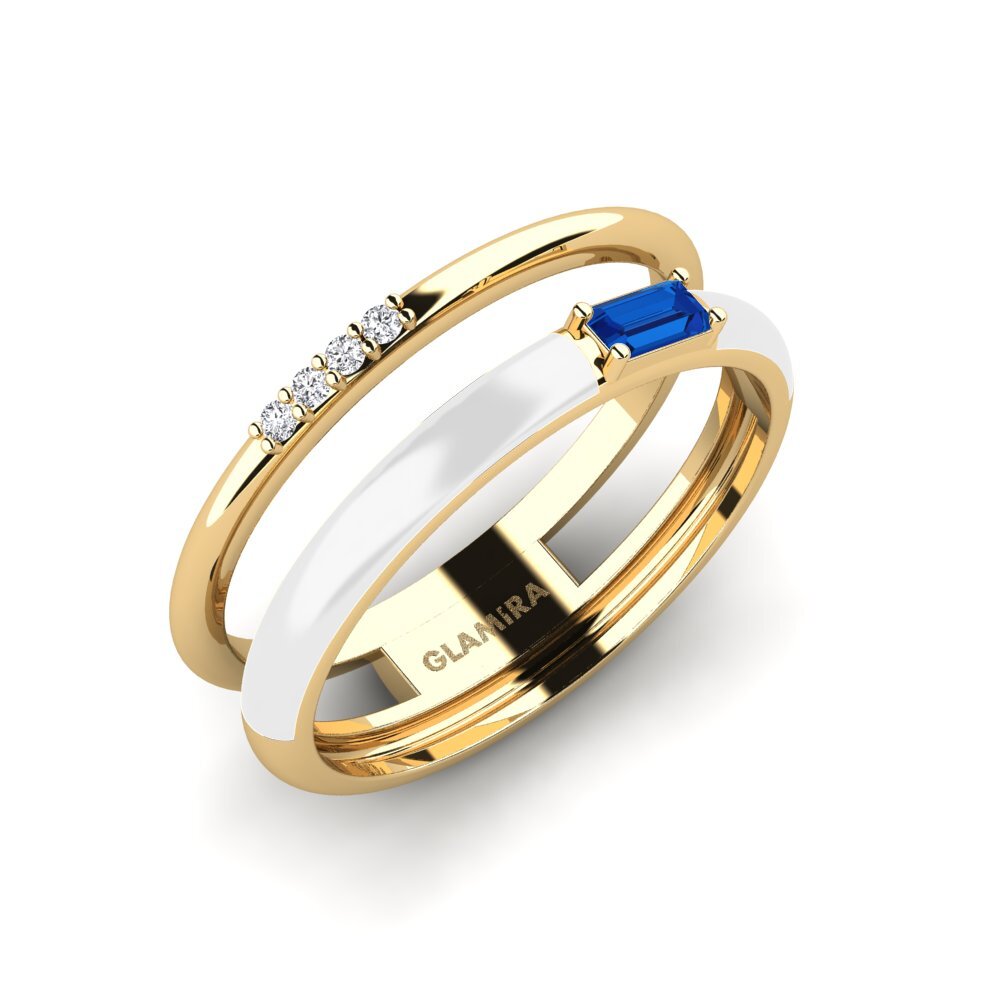 Dunkelblauer Zirkonia Ring Paros