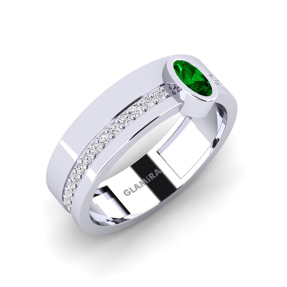 Green Zirconia Engagement Ring Participatory