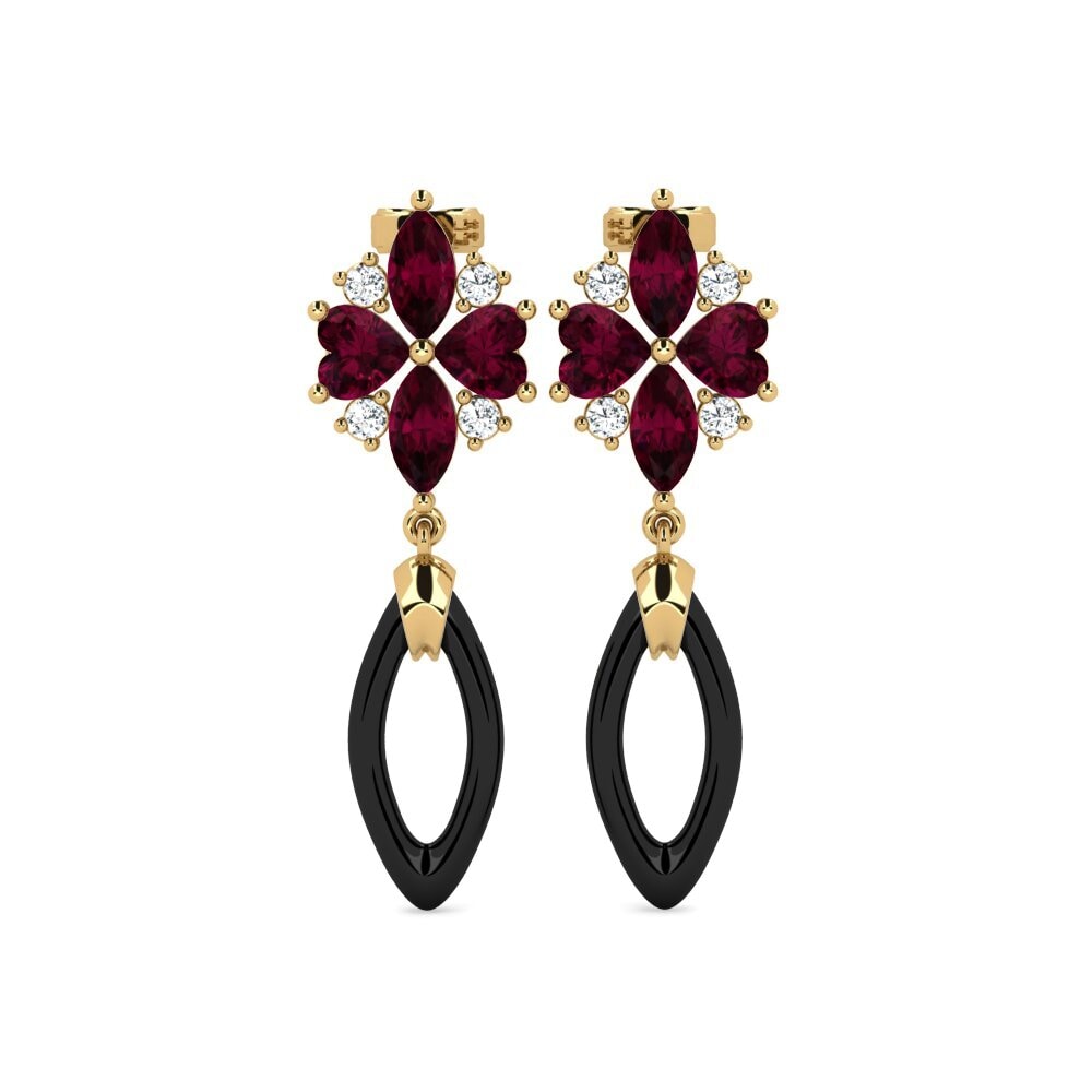 Rhodolite Garnet Women's Earring Partida