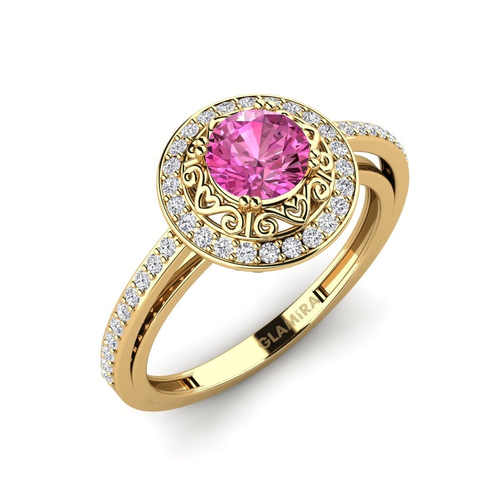 Pink Topaz Engagement Ring Pasqueflower