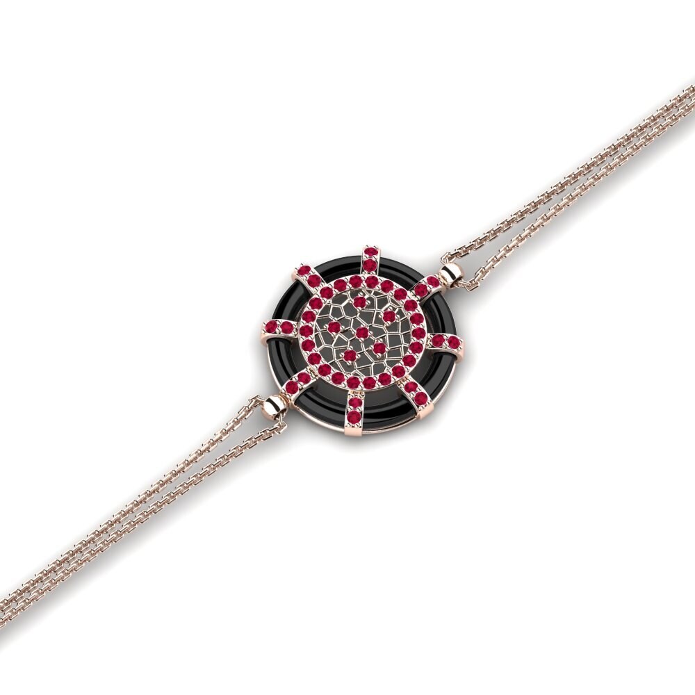 18k Oro Rosa Rubí Pulsera de Mujer Passarelli