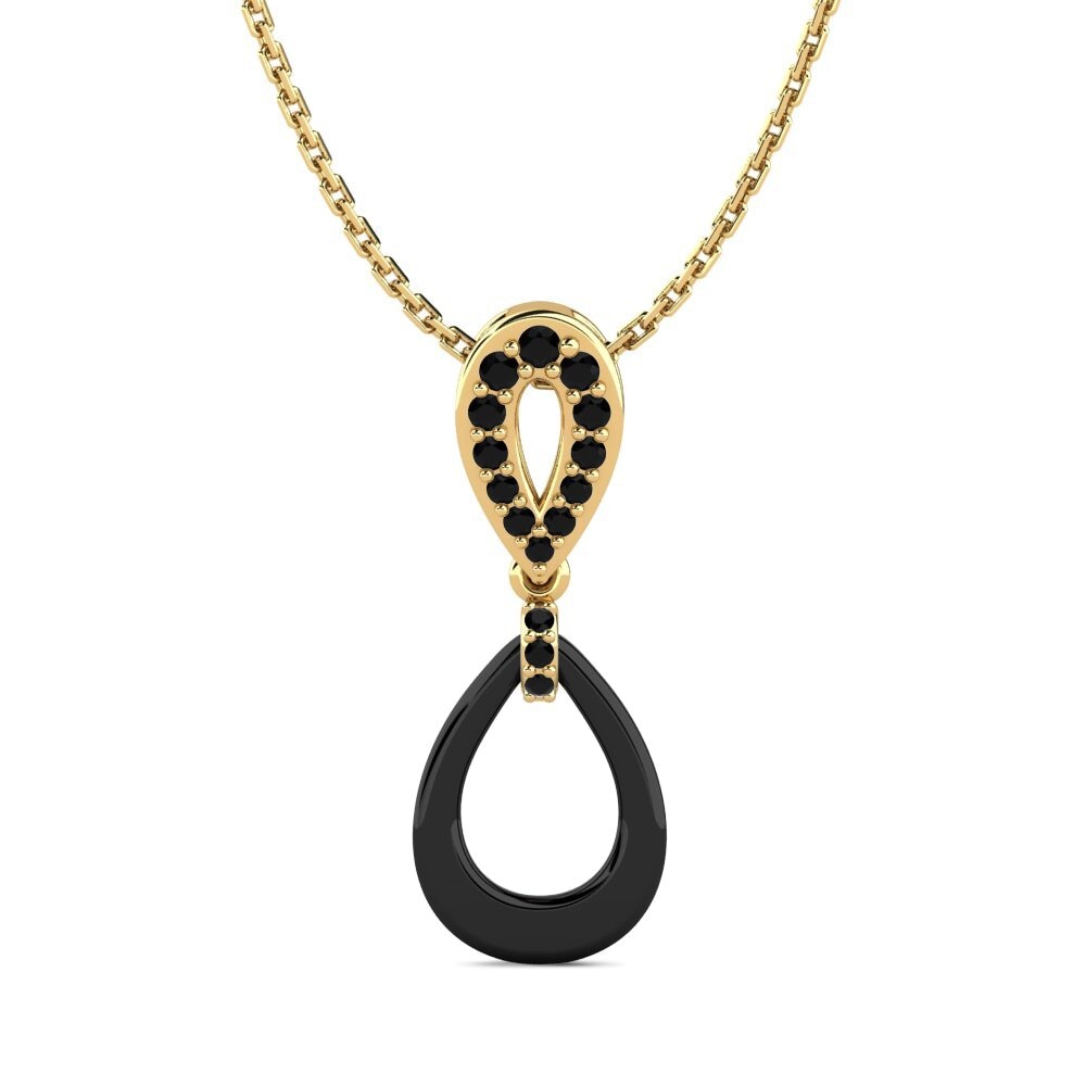 Diamante Negro Colgante de Mujer Pasty