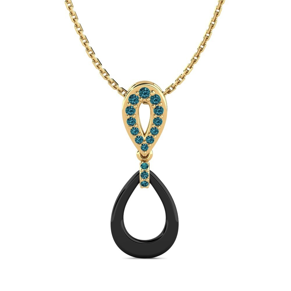 Diamante Azul Colgante de Mujer Pasty