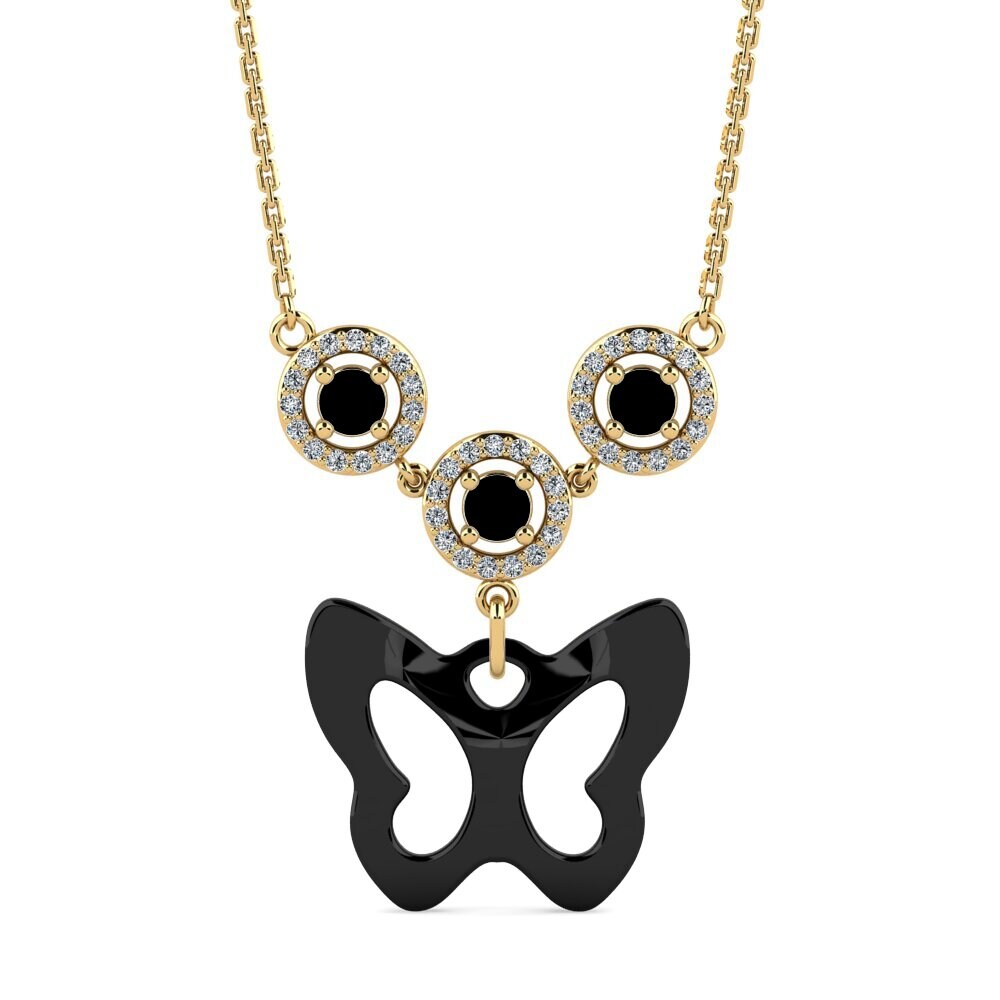 Black Onyx Women's Necklace Patte