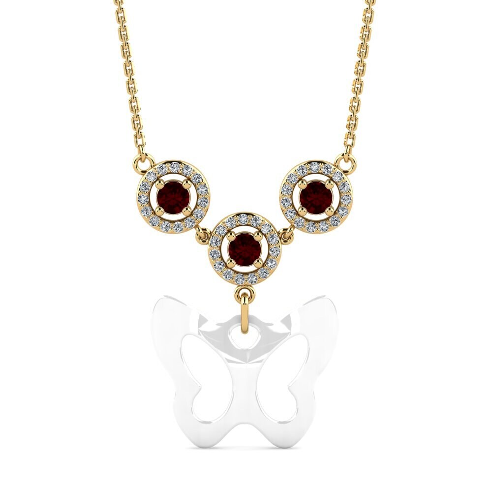Garnet Women's Necklace Patte