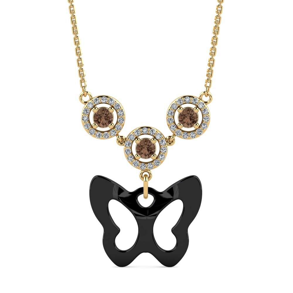 Smoky Quartz Women's Necklace Patte
