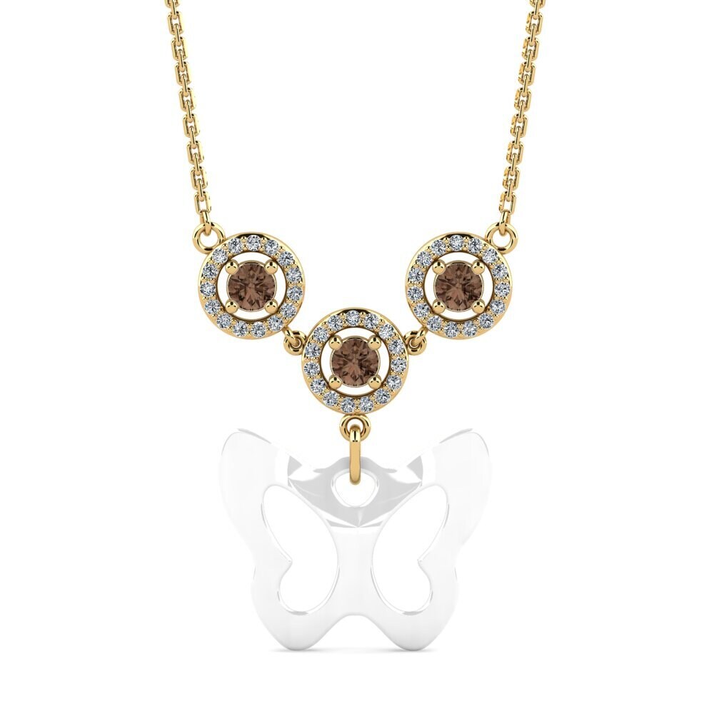 Smoky Quartz Women's Necklace Patte
