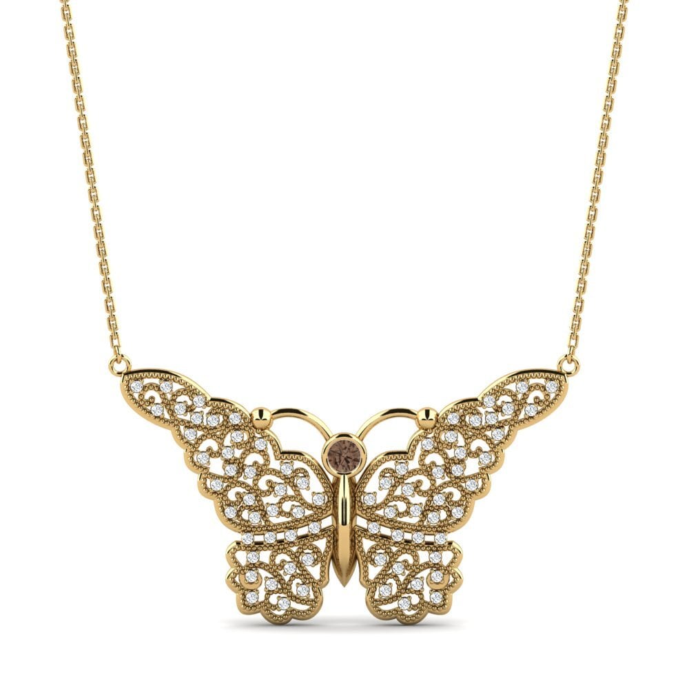 Smoky Quartz Women's Necklace Peachy