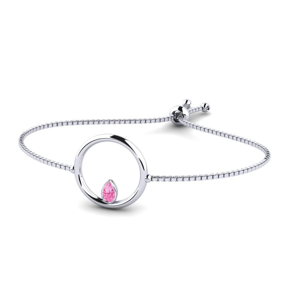 Pera Zafiro rosa Pulsera Peadbre