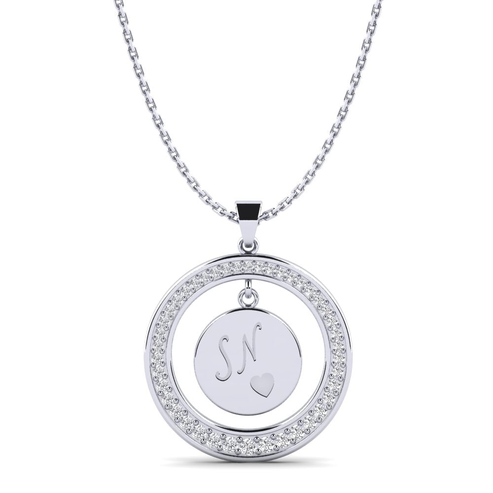 Weiß-Silber Labor-gezüchteter Diamant Damen anhänger Pei