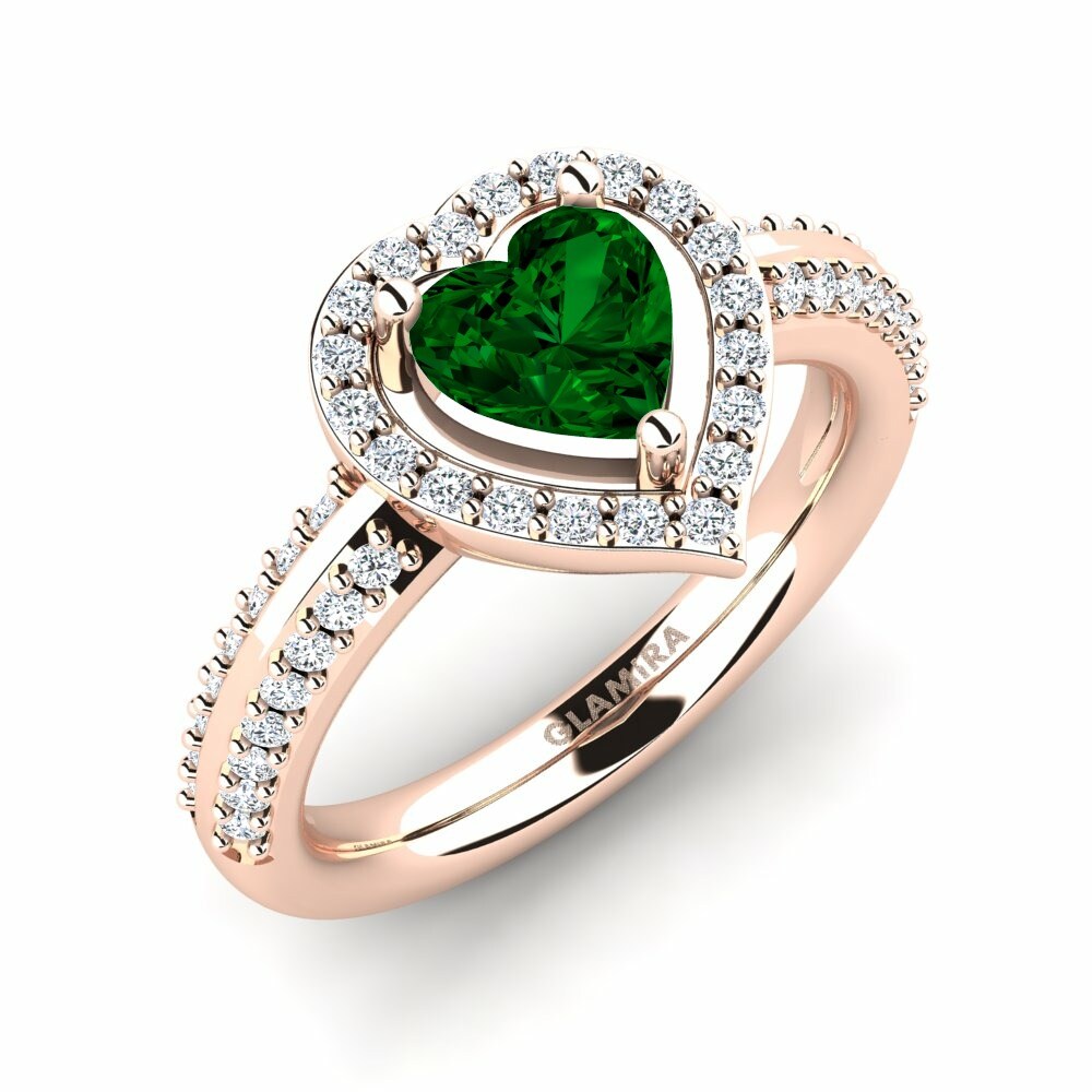 Swarovski zelený Zásnubní prsten Pemangile