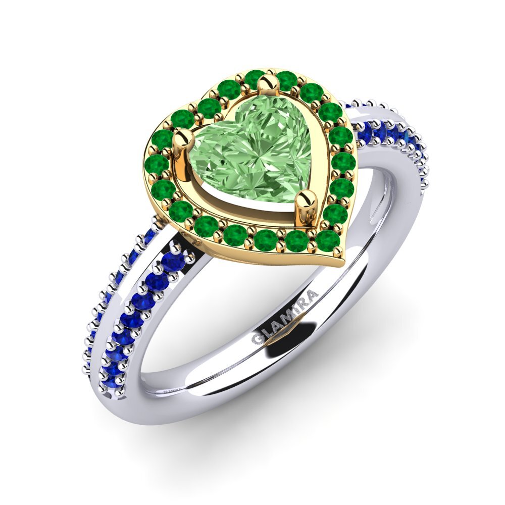 14ct White & Yellow Gold Engagement Ring Pemangile