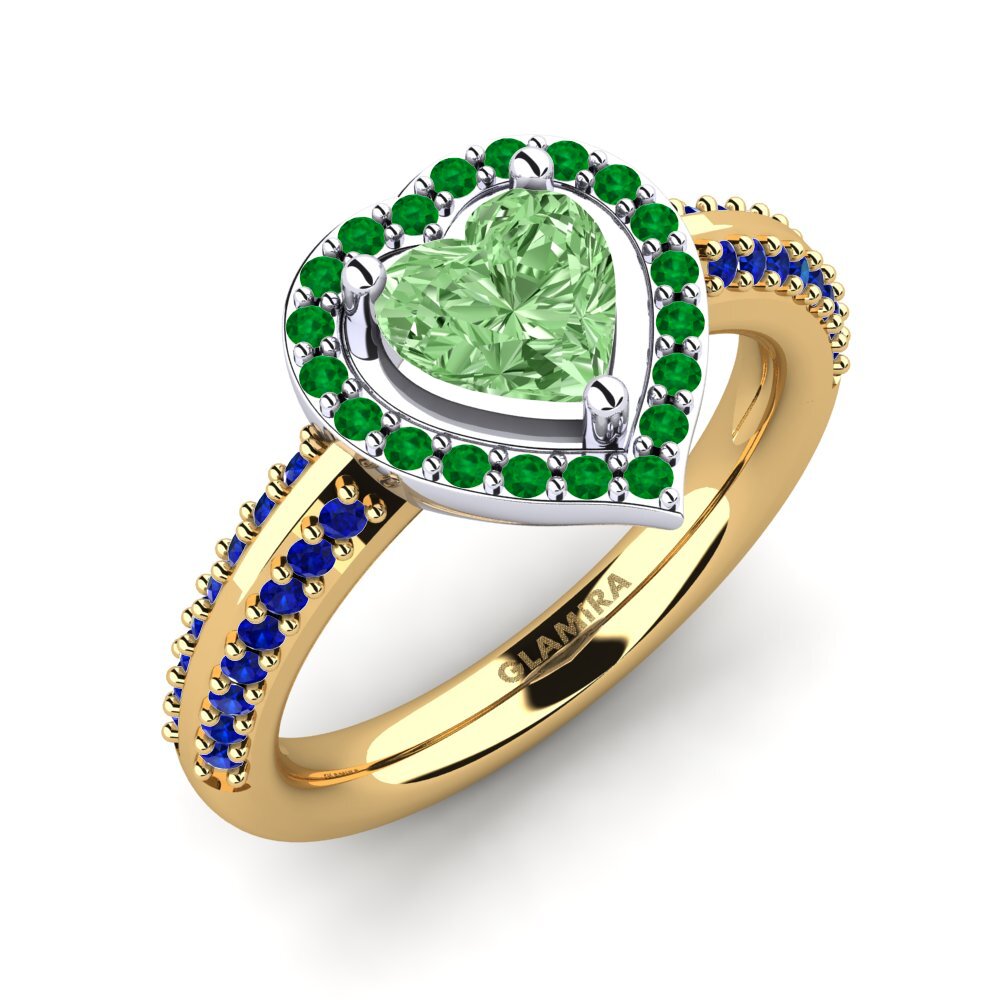 14ct Yellow & White Gold Engagement Ring Pemangile