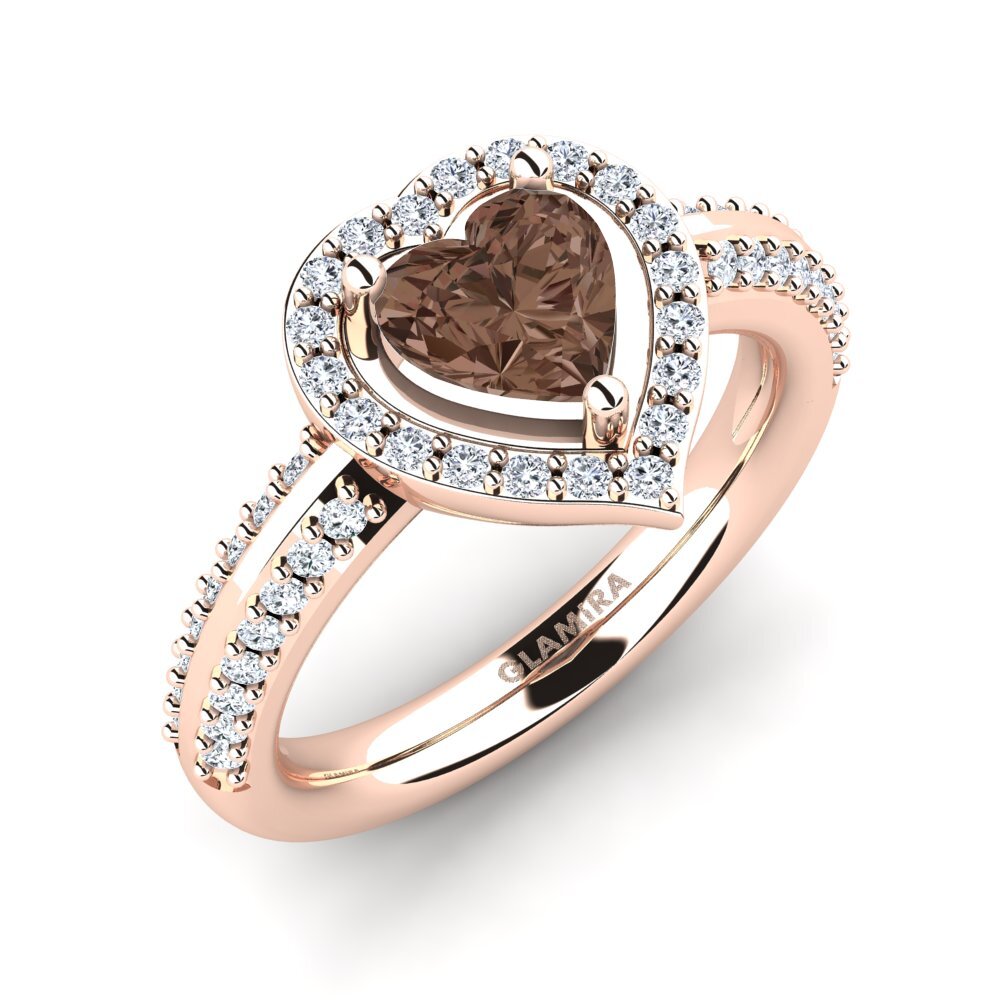 Smoky Quartz Engagement Ring Pemangile