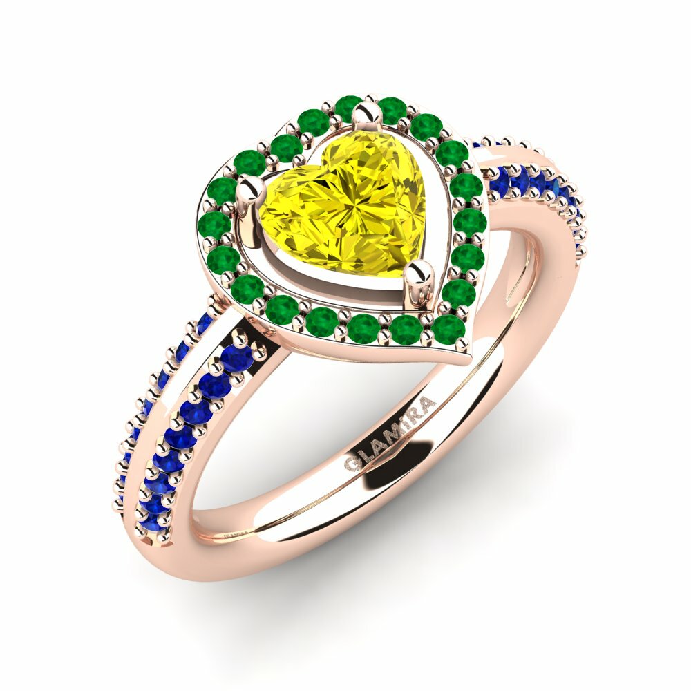 Anillo de compromiso Pemangile Corazón