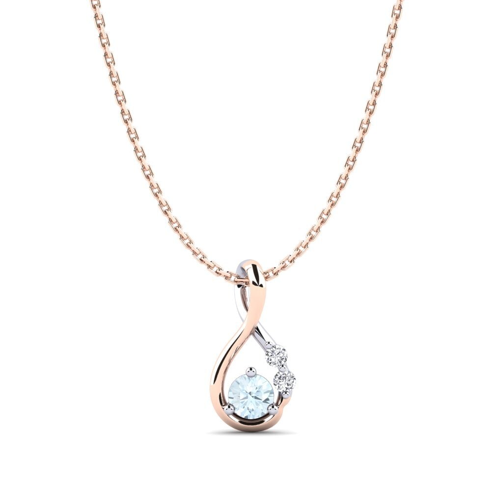 14ct Rose / White Gold Women's Pendant Dyta