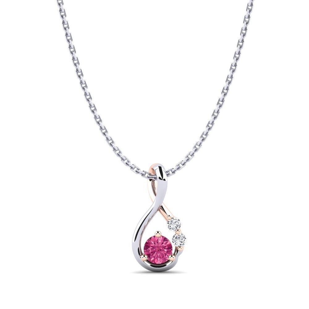 Or Blanc & Rose 14k Pendentif pour femme Dyta