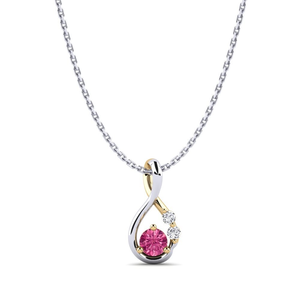 Or Blanc & Jaune 14k Pendentif pour femme Dyta