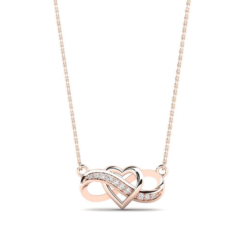 14K Rose Gold Moissanite Necklace Elsie