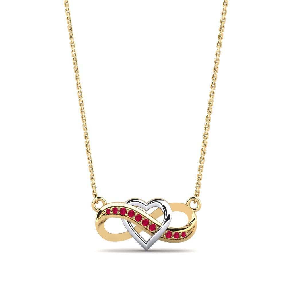 イエロー / ホワイトゴールド 14k 女性ペンダント Elsie