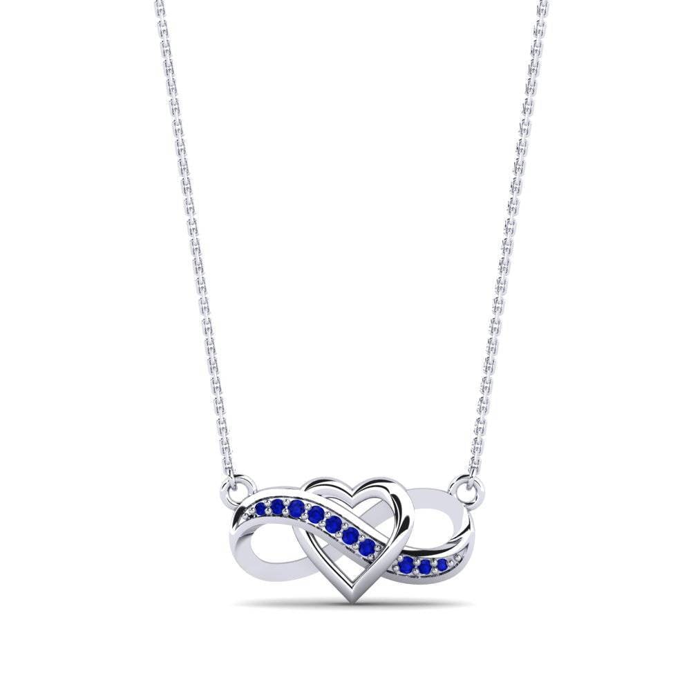 18ct White Gold Sapphire Women's Necklace Elsie