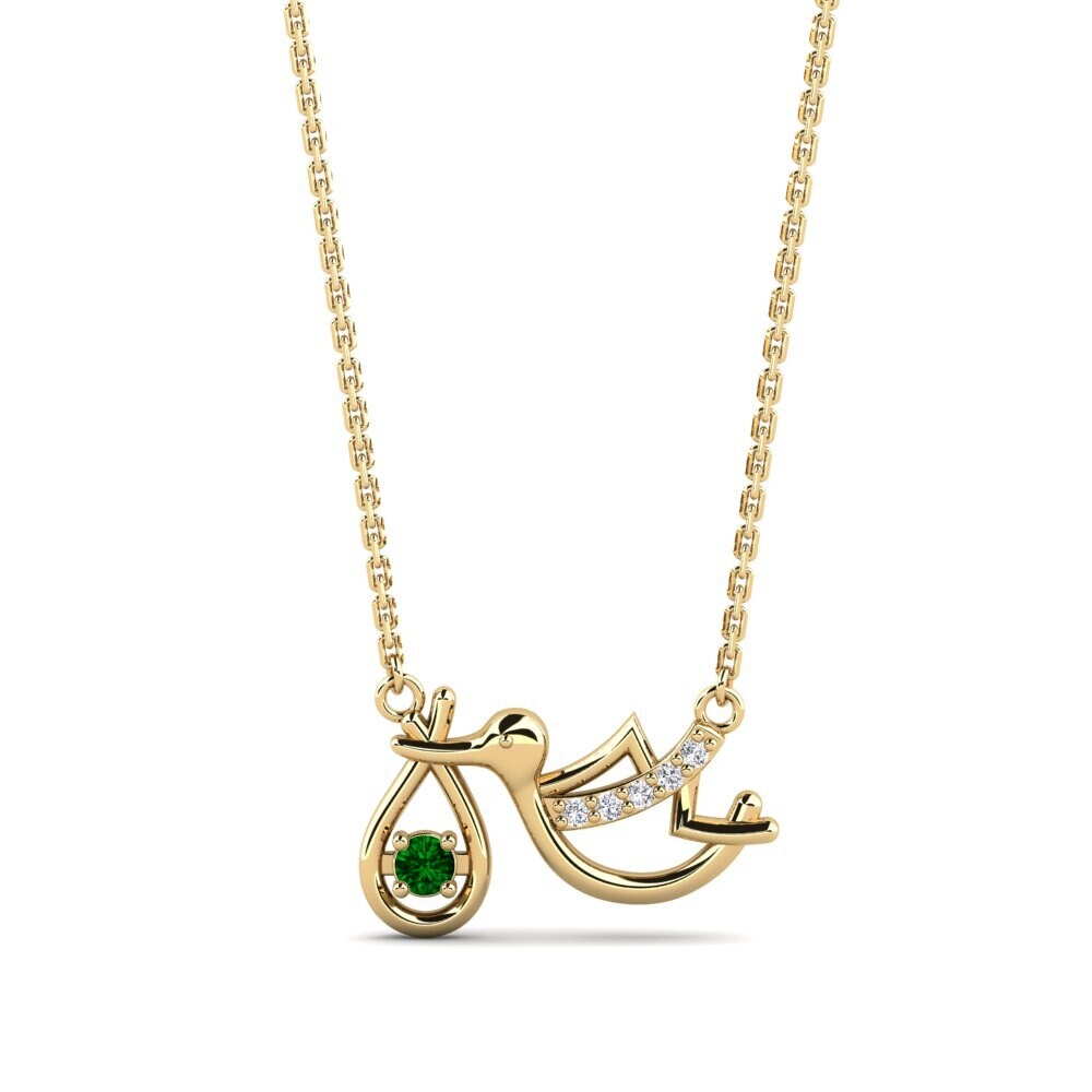 Zircone Vert Collier pour femme Sasha