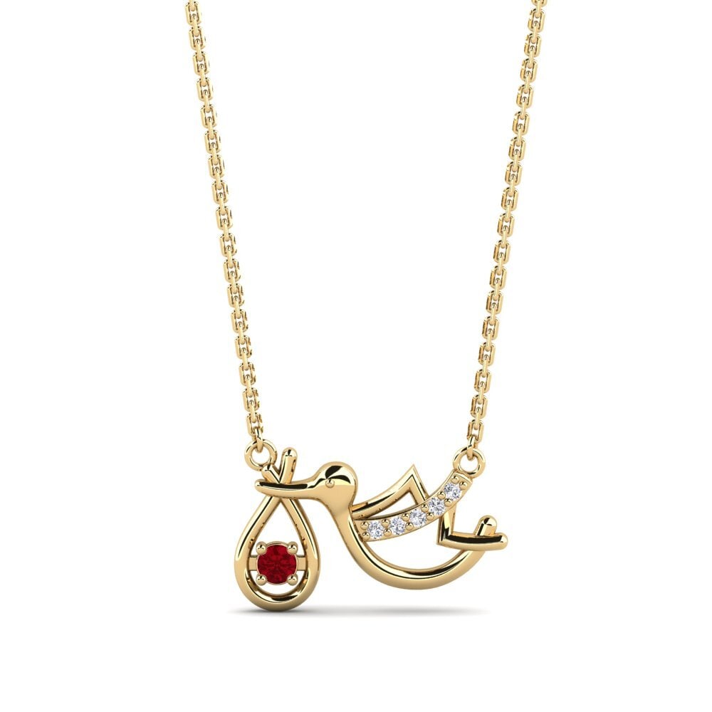 Red Zirconia Women's Necklace Sasha