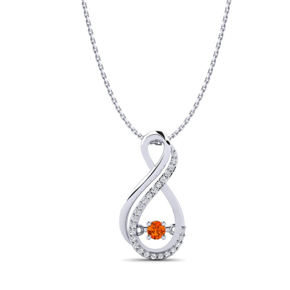 Zafiro Naranja Colgante de Mujer Gisela