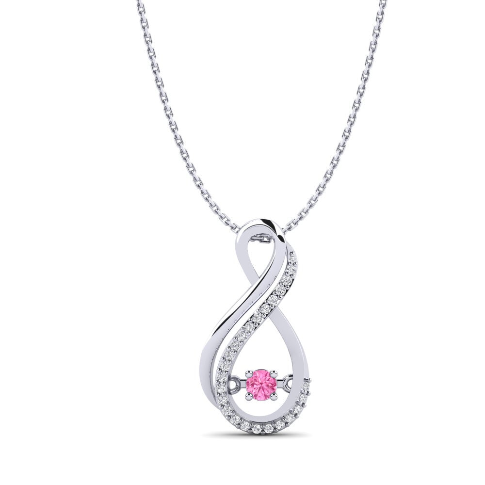 Roze Saffier Dames Hanger Gisela