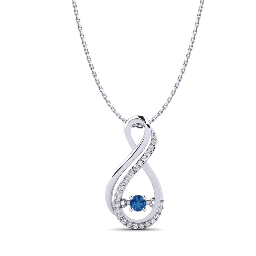 Zircone Bleu Foncé Pendentif pour femme Gisela