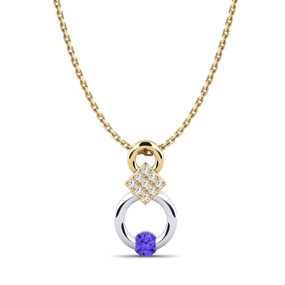 14K Yellow & White Gold Tanzanite Pendant Nousha