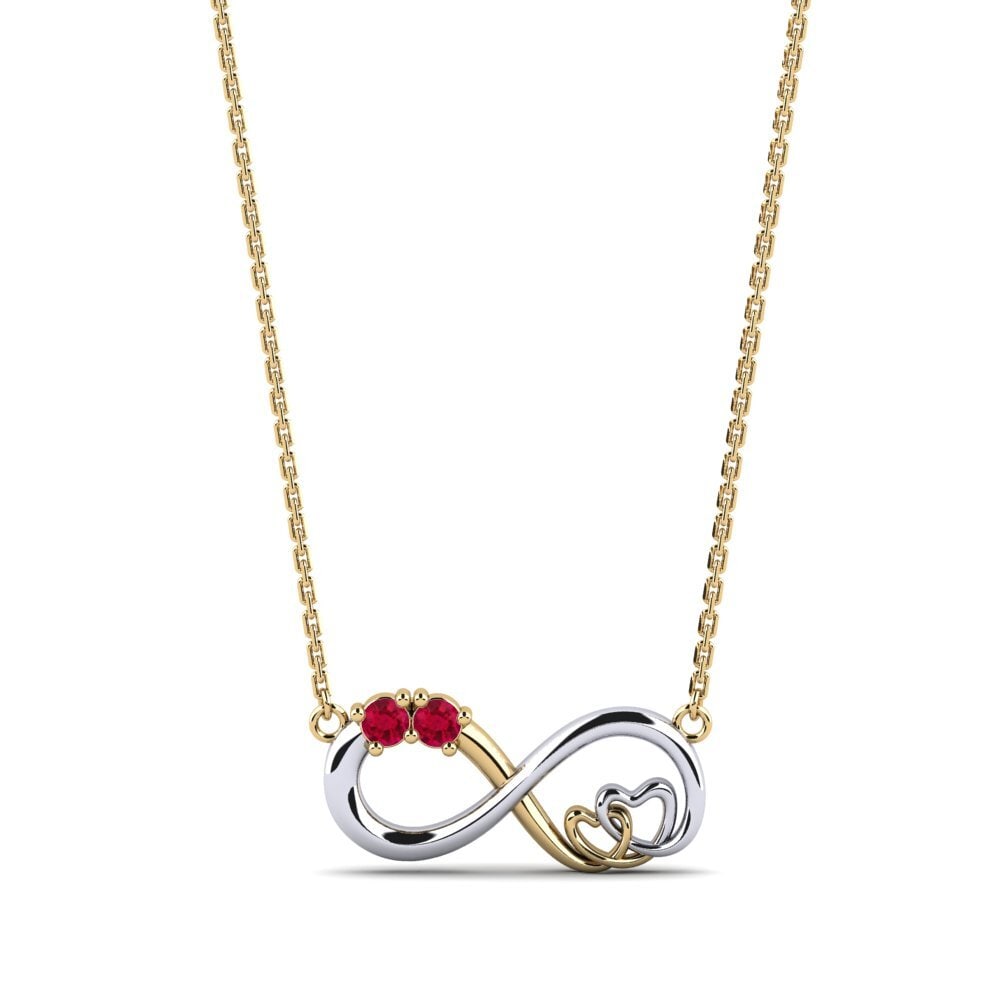 イエロー / ホワイトゴールド 14k 女性ペンダント Rada