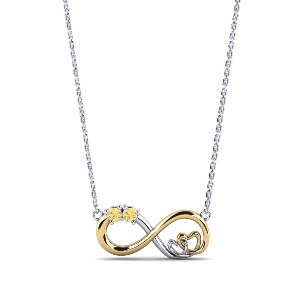 Vàng Trắng-Vàng 18K Kim Cương Vàng Mặt dây chuyền nữ Rada