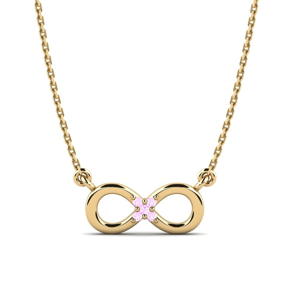 Zafiro Rosado Collar de Mujer Marceli
