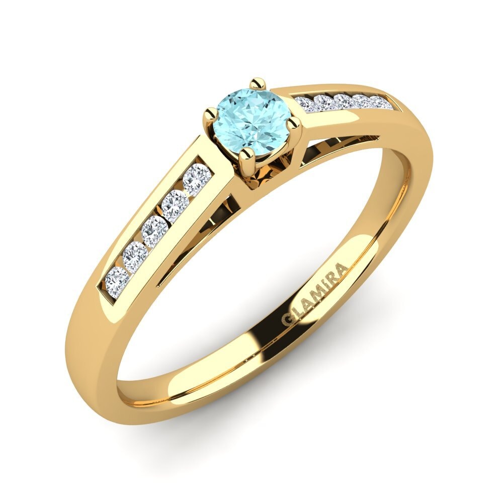 Aquamarine Engagement Ring Penelope 0.16 crt