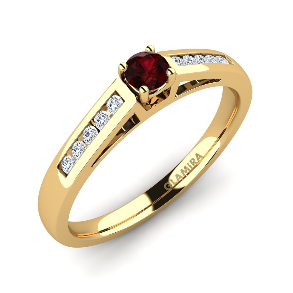 Garnet Engagement Ring Penelope 0.16 crt