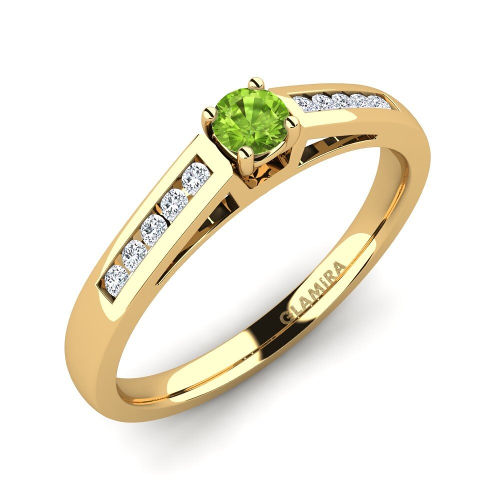 Peridot Engagement Ring Penelope 0.16 crt