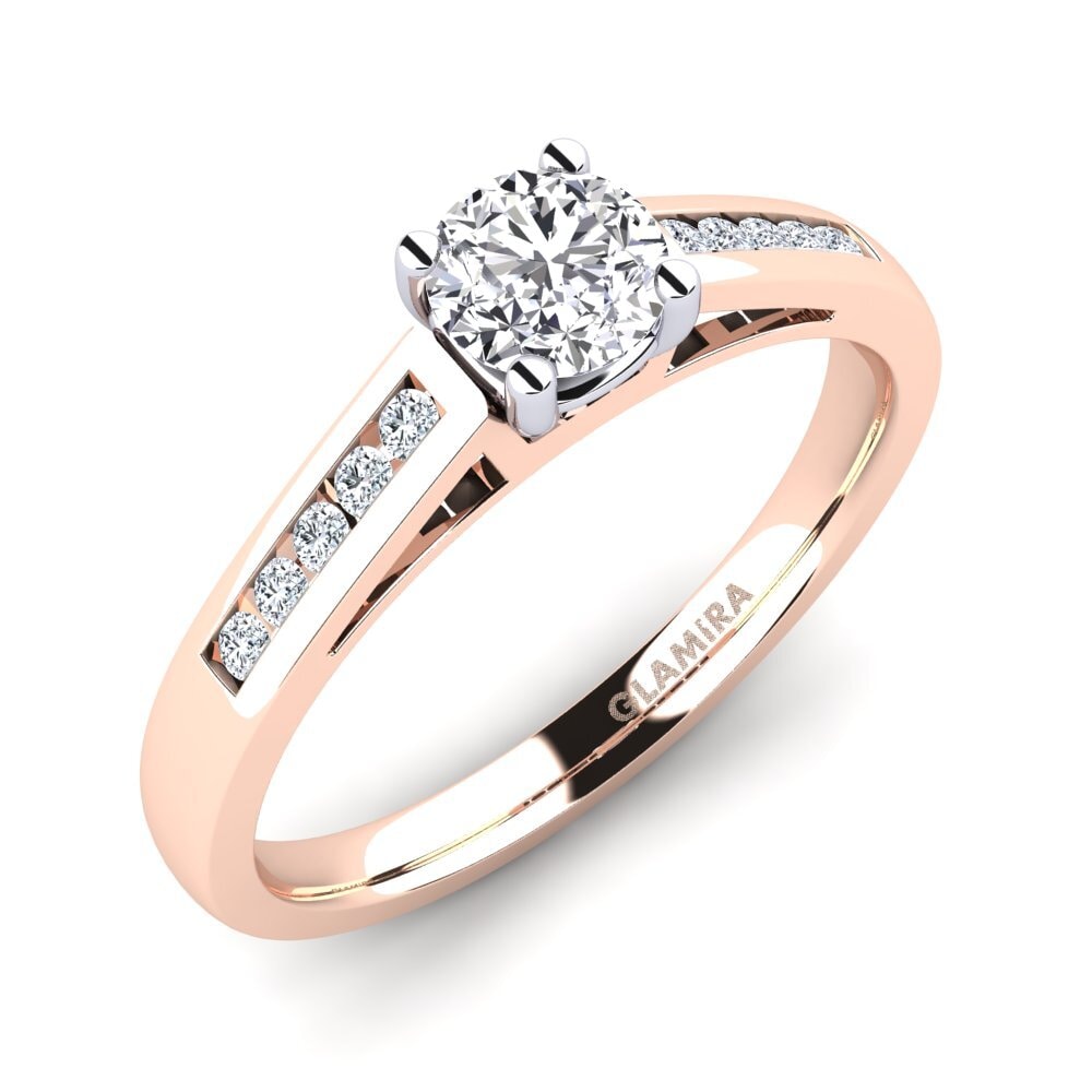 18ct Rose / White Gold Engagement Ring Penelope 0.5 crt