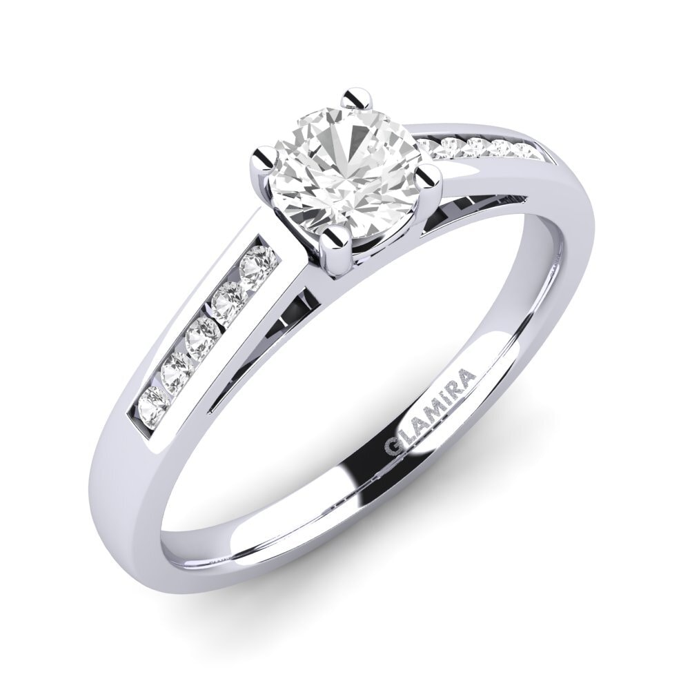 Zafiro blanco Anillo de compromiso Penelope 0.5crt