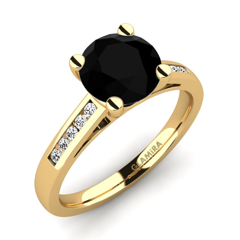 Black Onyx Engagement Ring Penelope 2.0 crt