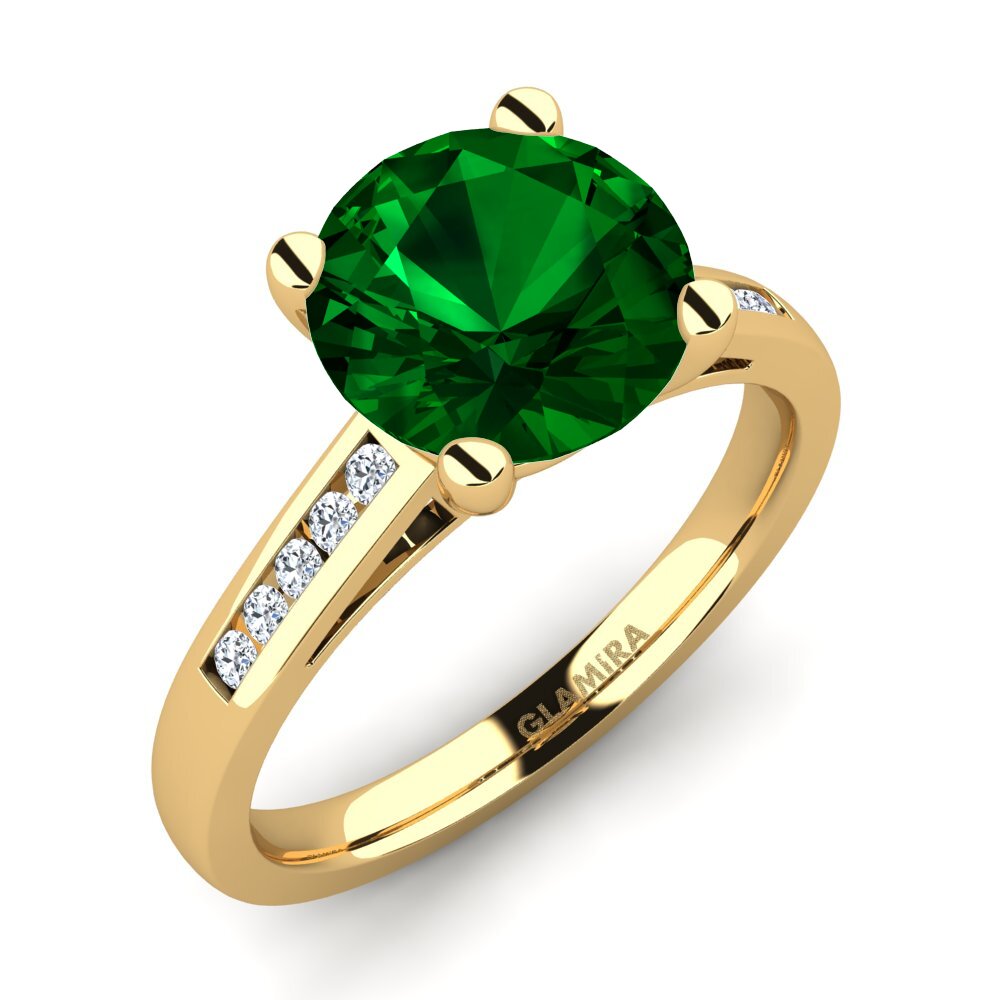 Green Zirconia Engagement Ring Penelope 3.0 crt