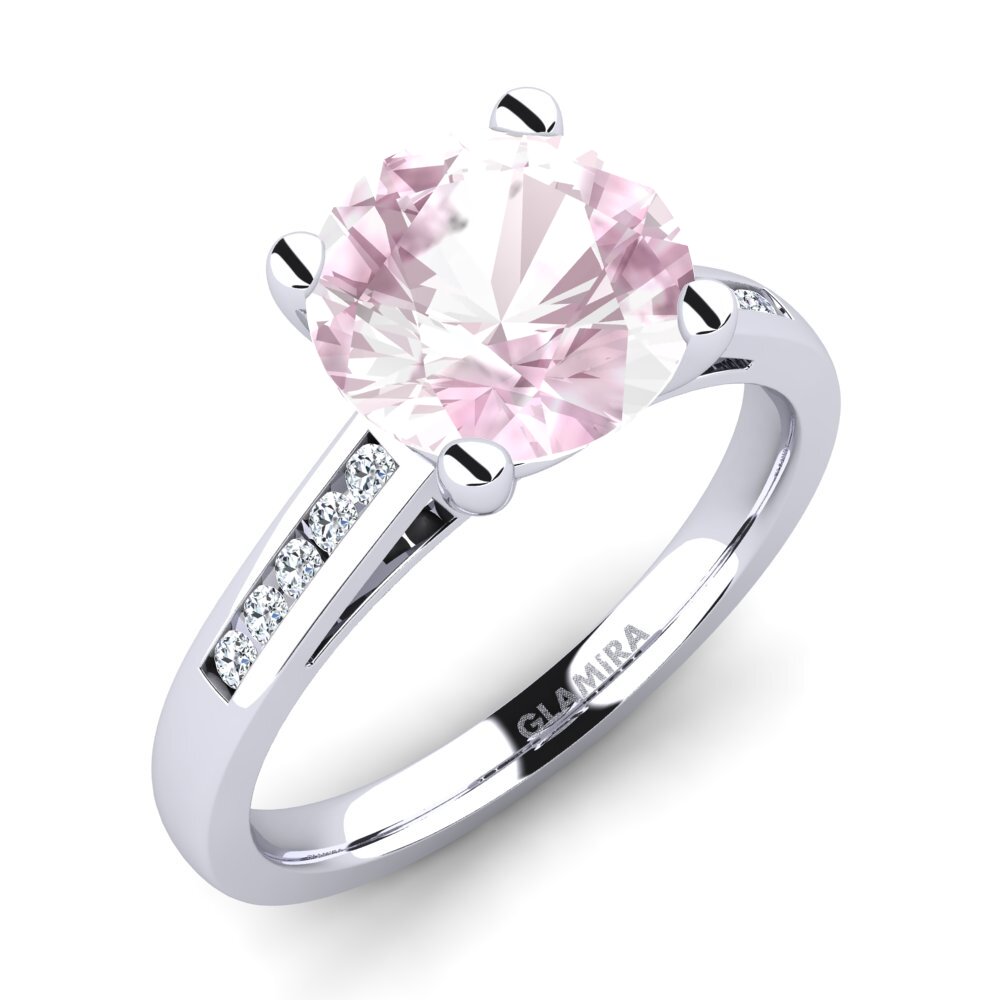 Argent Blanc Kunzite Bague de fiançailles Penelope 3.0crt