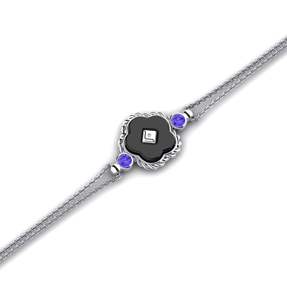 950 Platinum Tanzanite Women's Bracelet Penhollow