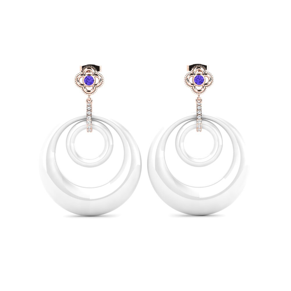 Round Tanzanite Women's Earring Penner