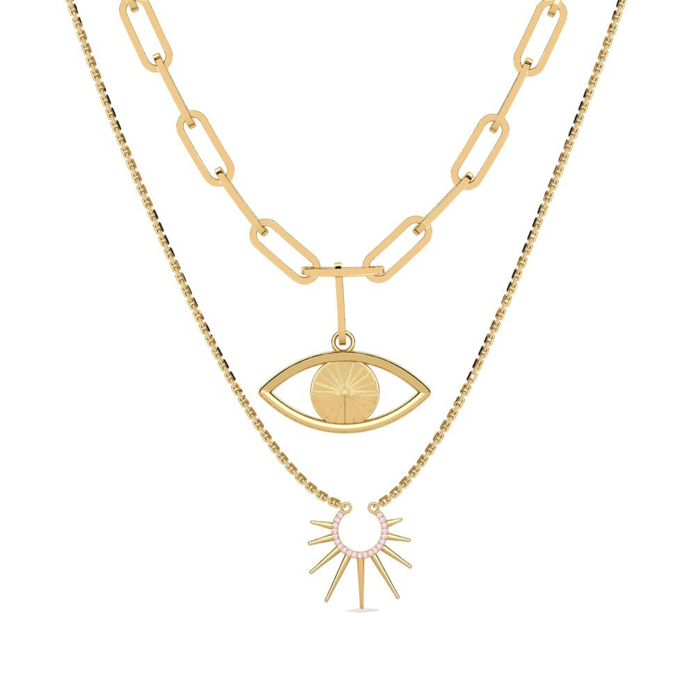 Zafiro Rosado Collar de clip Pensare