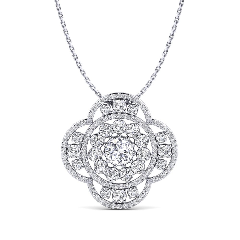 Pendentif En Or 14 Carats (585) Blanc/jaune Avec Diamant Navette 0.12ct - Neuf Avec étiquettes