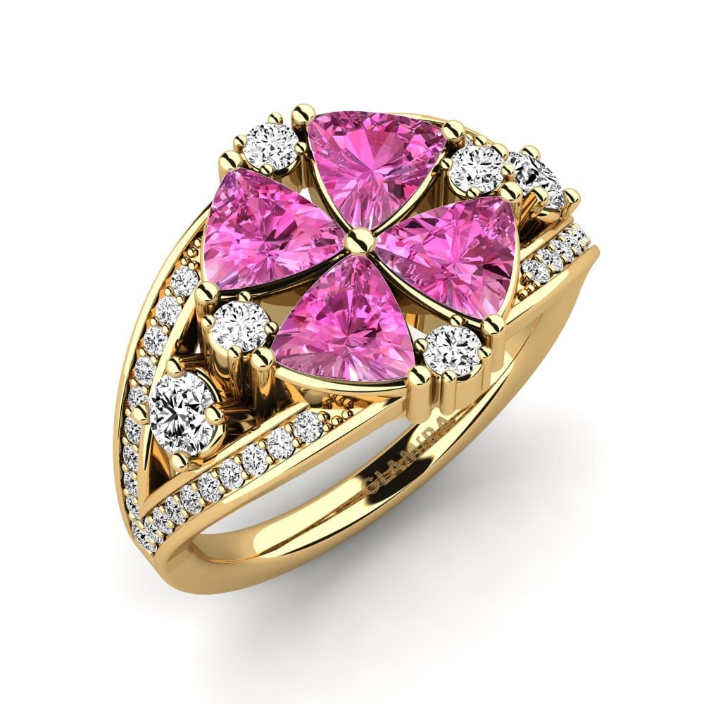 Trillón Topacio Rosa Anillo Penson